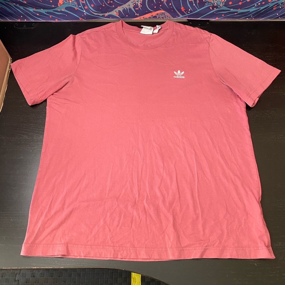 adidas Men's Rose Pink Trefoil Short Sleeve Tee